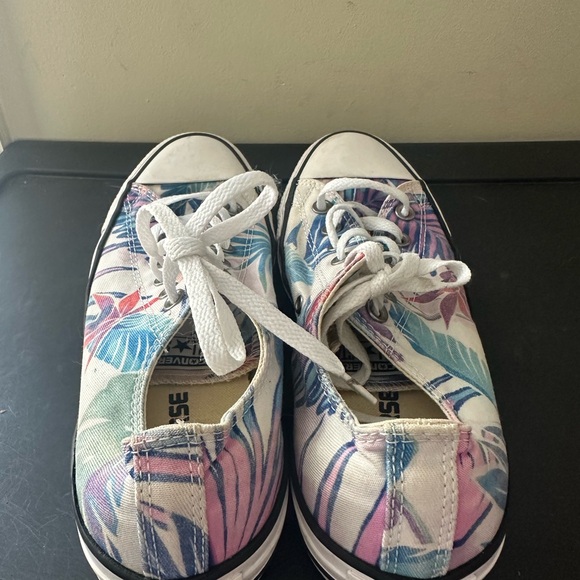 converse all star low top floral sneakers inisex M 7 W 9 - Picture 4 of 6
